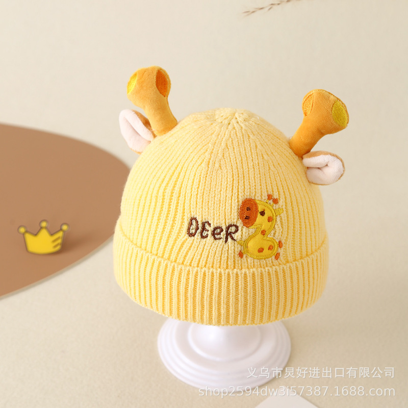 新生儿帽子春秋冬季初生胎帽0-12月针织帽婴幼儿小月龄宝宝毛线帽|undefined