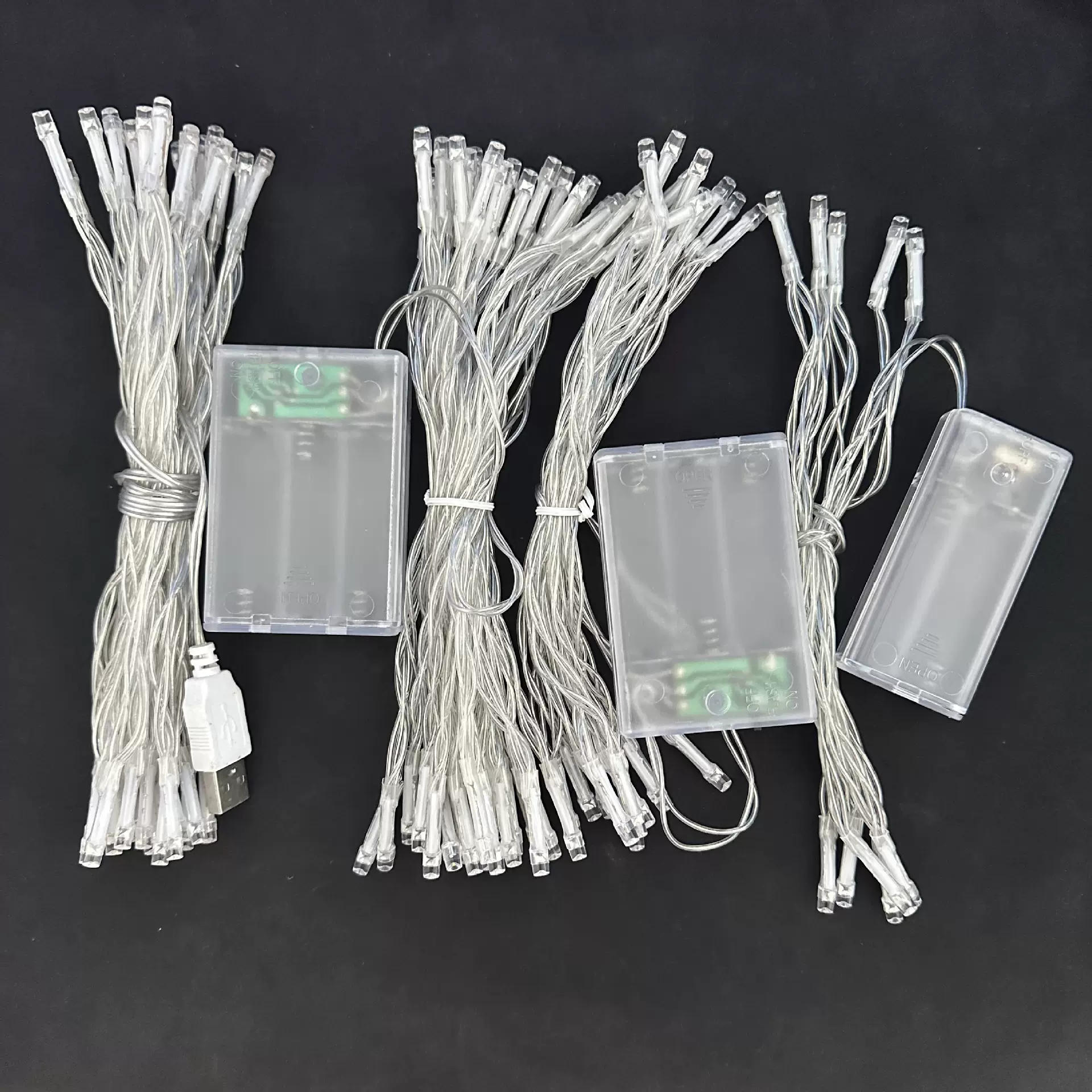 厂家批发满天星led裸灯串电池盒小彩灯室内usb圣诞节日装饰灯闪灯