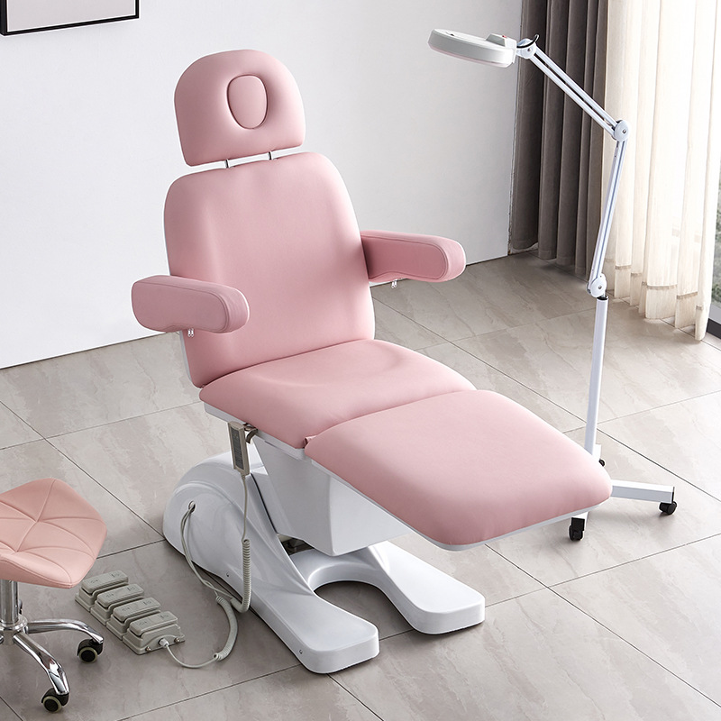 Fábrica de elevación eléctrica rosa belleza cama de tatuaje multifuncional cama micro cirugía plástica dental inyección cama salón de belleza