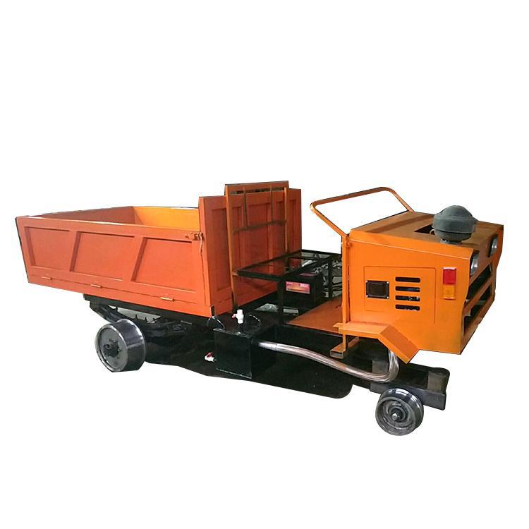 Tractor de transporte de vía estrecha para personas y mercancías que se adapta a la curva para funcionar de manera estable