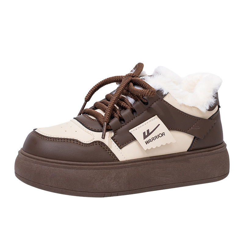 Huili nuevo color combinado y terciopelo grueso zapatos de soleas de invierno calentadores zapatos de moda Khmer zapatos de mujer de viaje
