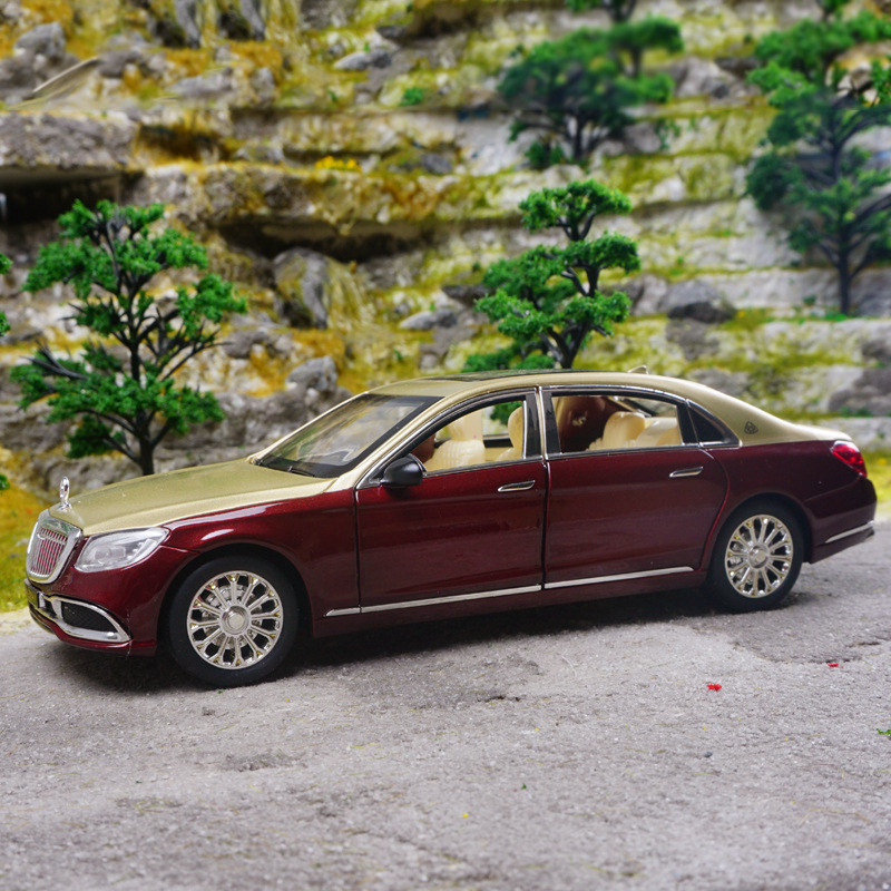 Car to 1:24 Mai Bar He S600 Sound and Light Back Car Children's Toy Car Simulation Alloy Car Model Collection Ornaments