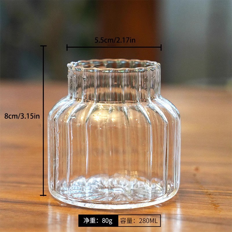Inswind vidrio transparente vasos ornamentados escritorio simple acuicultura vasos flores secas flores personales vasos de flores hidropónicas