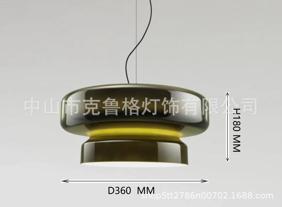 Lámpara colgante artística de vidrio estilo posmoderno