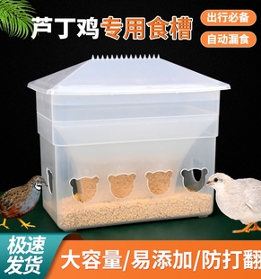 Rutin Chicken Trough Quail Automatic Feeder Chicken Trough Waterer Quail Feed Anti-Spray Anti-Splash Bird Food Box