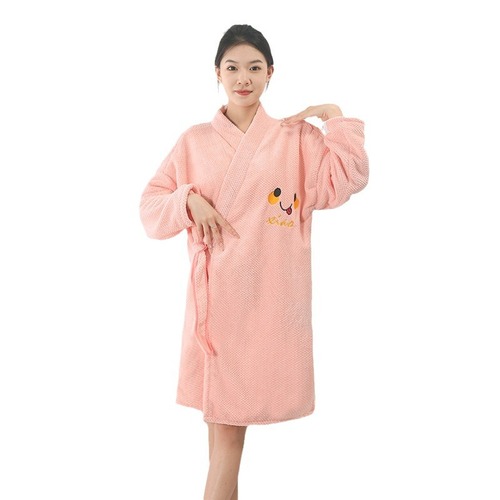 Bath Towel  New Style Full Cotton Pure Cotton Home Bath Robe For Women Autumn Winter Adult Wearable Wrap Bath Quick Dry Pajama Robe