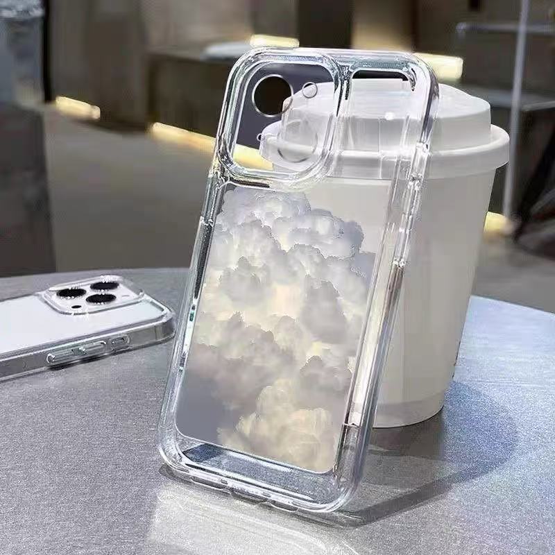 Simple Baiyun para iphone16promax funda para teléfono móvil transparente Apple 15 anti-caída 14pro Japón y Corea 13/12