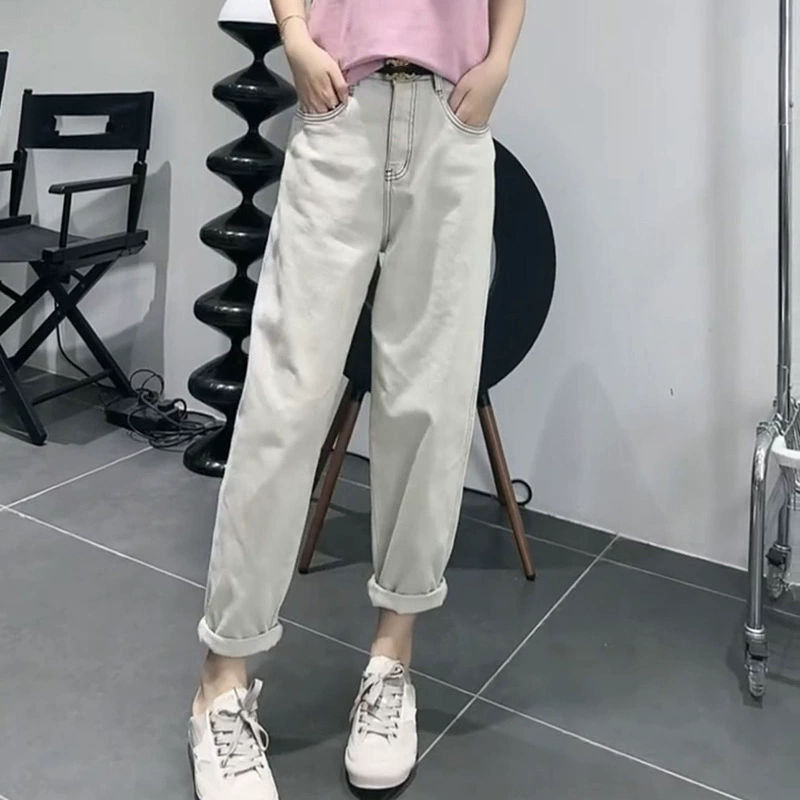 Грушевидная тощая женская одежда большого размера весной и летом тонкая девятицентная харрун пап джинсовые брюки женские дикие повседневные брюки