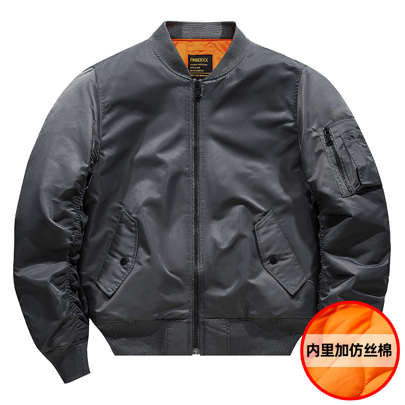 Popular Cross-Border Export Item Ma-1 Pilot Jacket, Unisex, Baseball Collar, Padded and Thickened, Nylon Waterproof