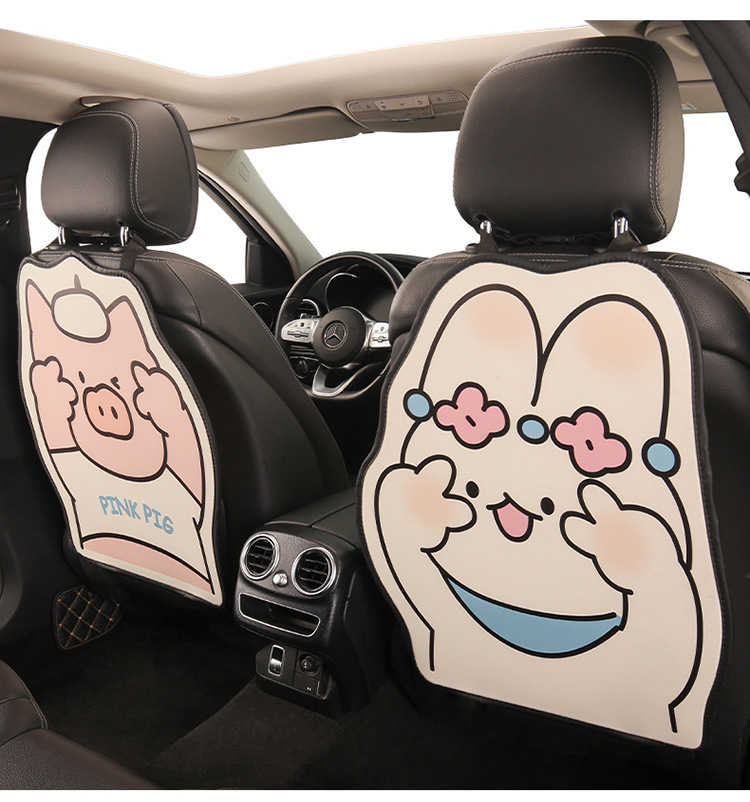 New Model Anti-Kick Pad for Car, Universal Rear Seat Anti-Kick Pad, Cute Cartoon Design for Girls, Car Interior Decoration Supplies, Seat Back Protector
