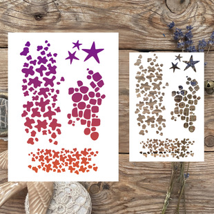 Cross-Border Dropshipping Masking Board Irregular Pattern Hollow Plastic Hand-Painted Graffiti Spray Handbook Decoration Template
