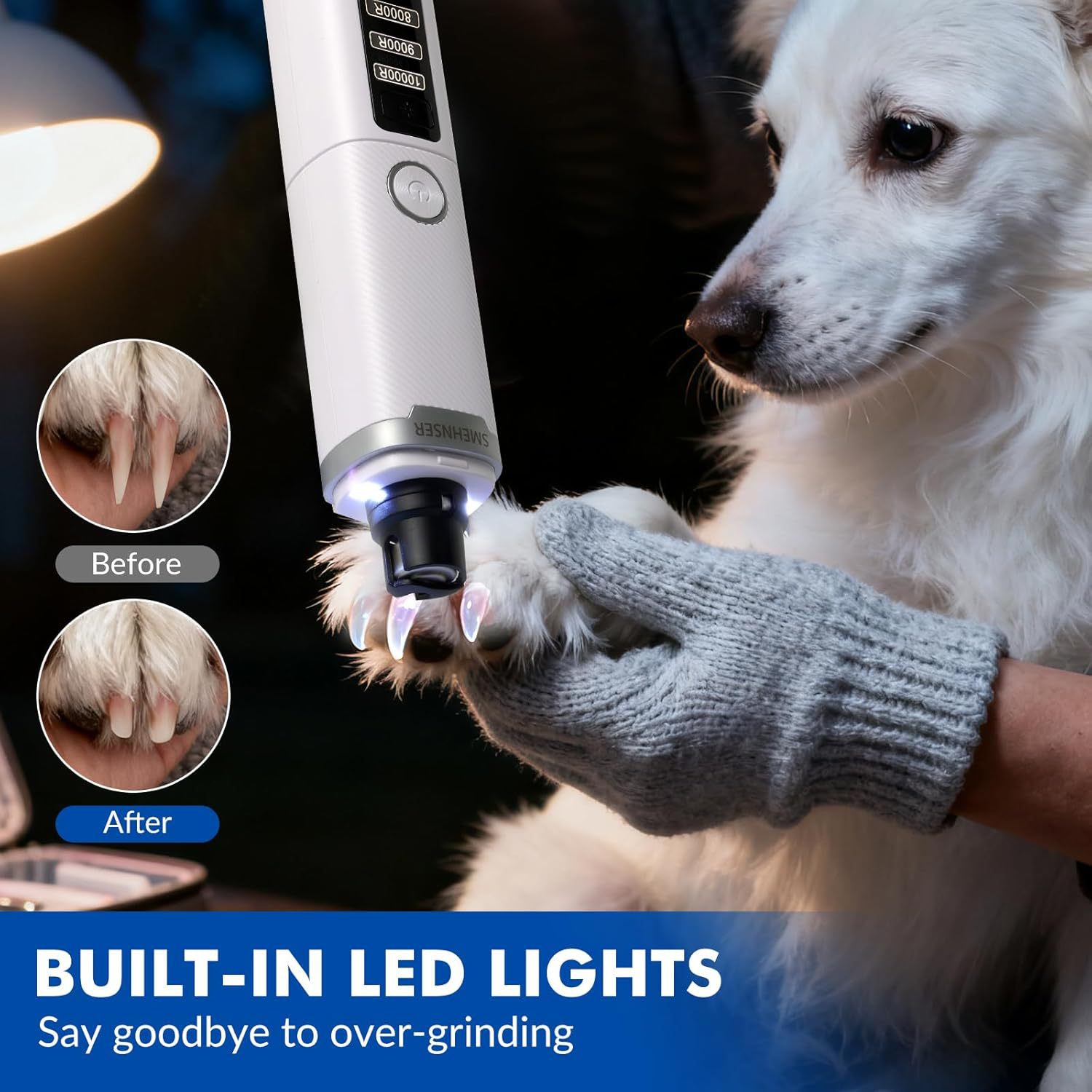 Electric Pet Nail Grinder, Dog & Cat Nail Trimmer