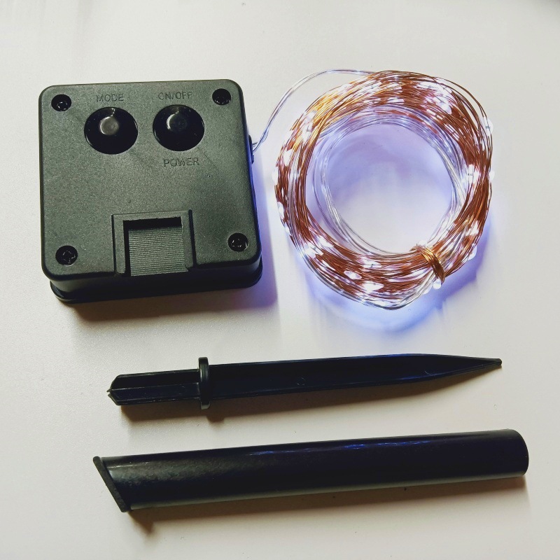 LED luz de alambre de cobre al aire libre luz solar cadena de luz jardín impermeable gypsophila atmósfera de decoración navideña luz de color pequeña al por mayor