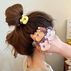 熊简约可爱~萌耐用电话线发圈头绳女2025新款高级感扎头发橡皮筋