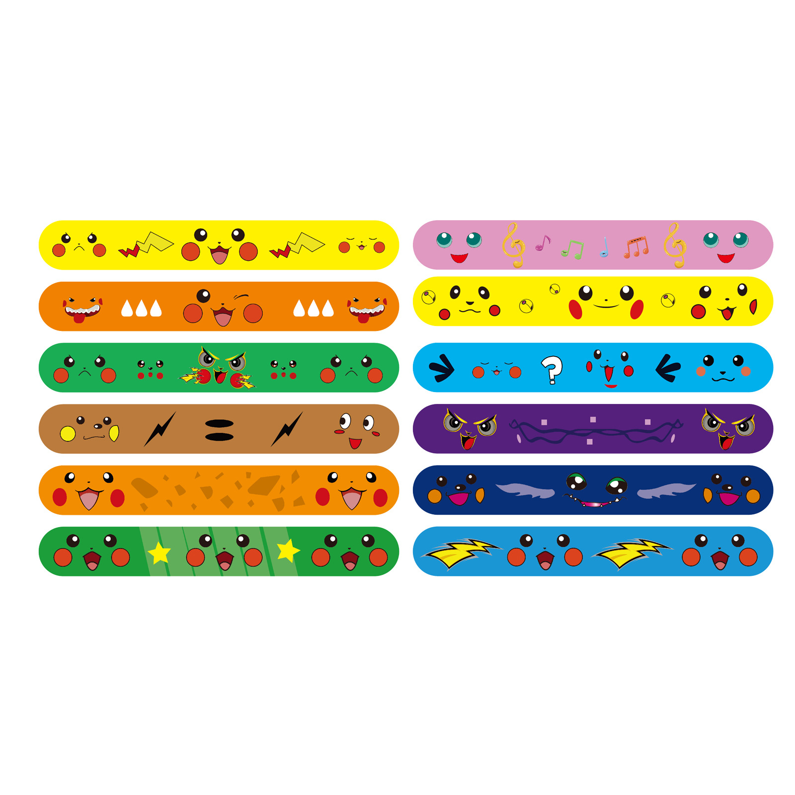 Nuevo cross-border Pokémon emoticon collar de PVC Pikachu pulsera de anillo