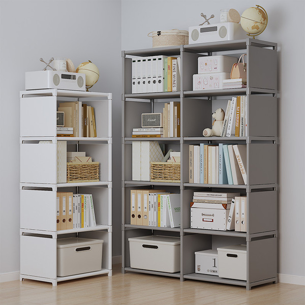 Simple bookshelf household floor-standing multi-layer storage shelf…