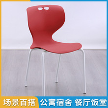 会议椅培训椅简约塑料无扶手食堂餐椅靠背洽谈椅职员办公椅学生椅