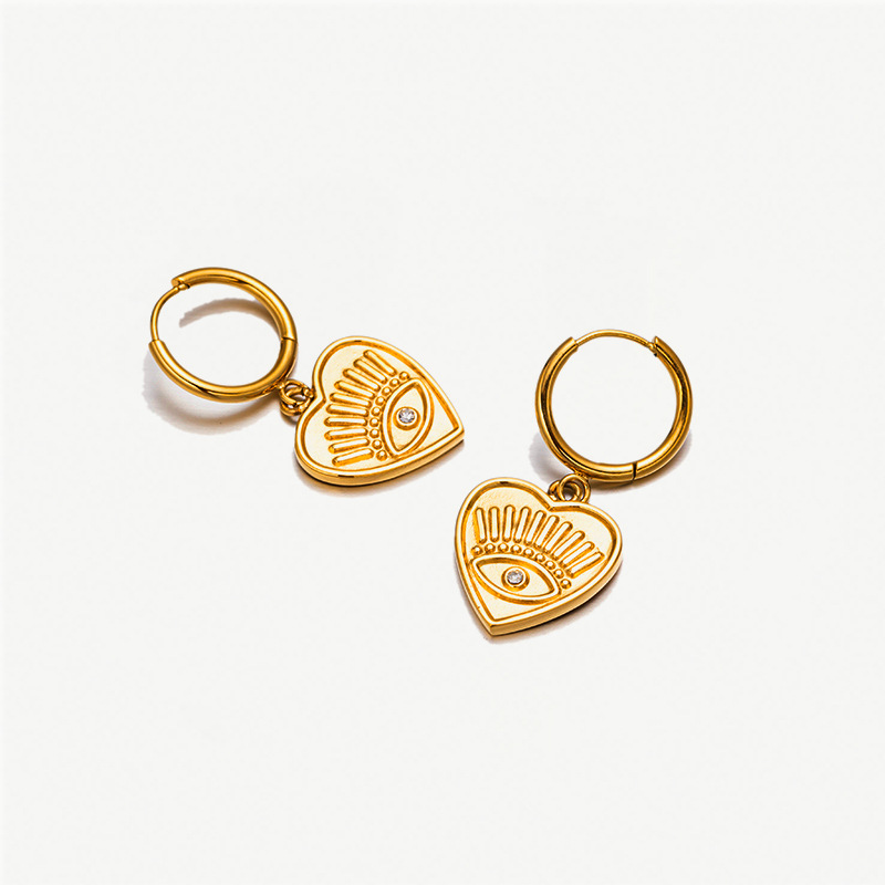 Tiana amor orejas de zircon colgante de acero de titanio orejas de acero inoxidable joyas DIY amor explosión