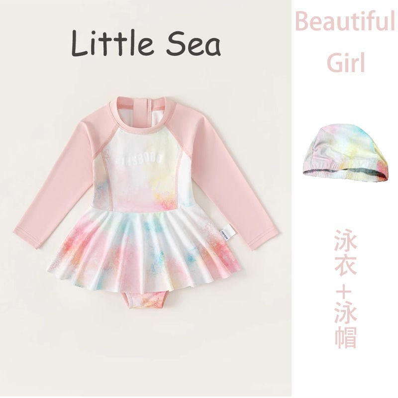 6049#핑크색 수영복 + 수영모