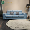 北欧简约布艺沙发客厅组合科技布乳胶沙发小户型三人沙发批发