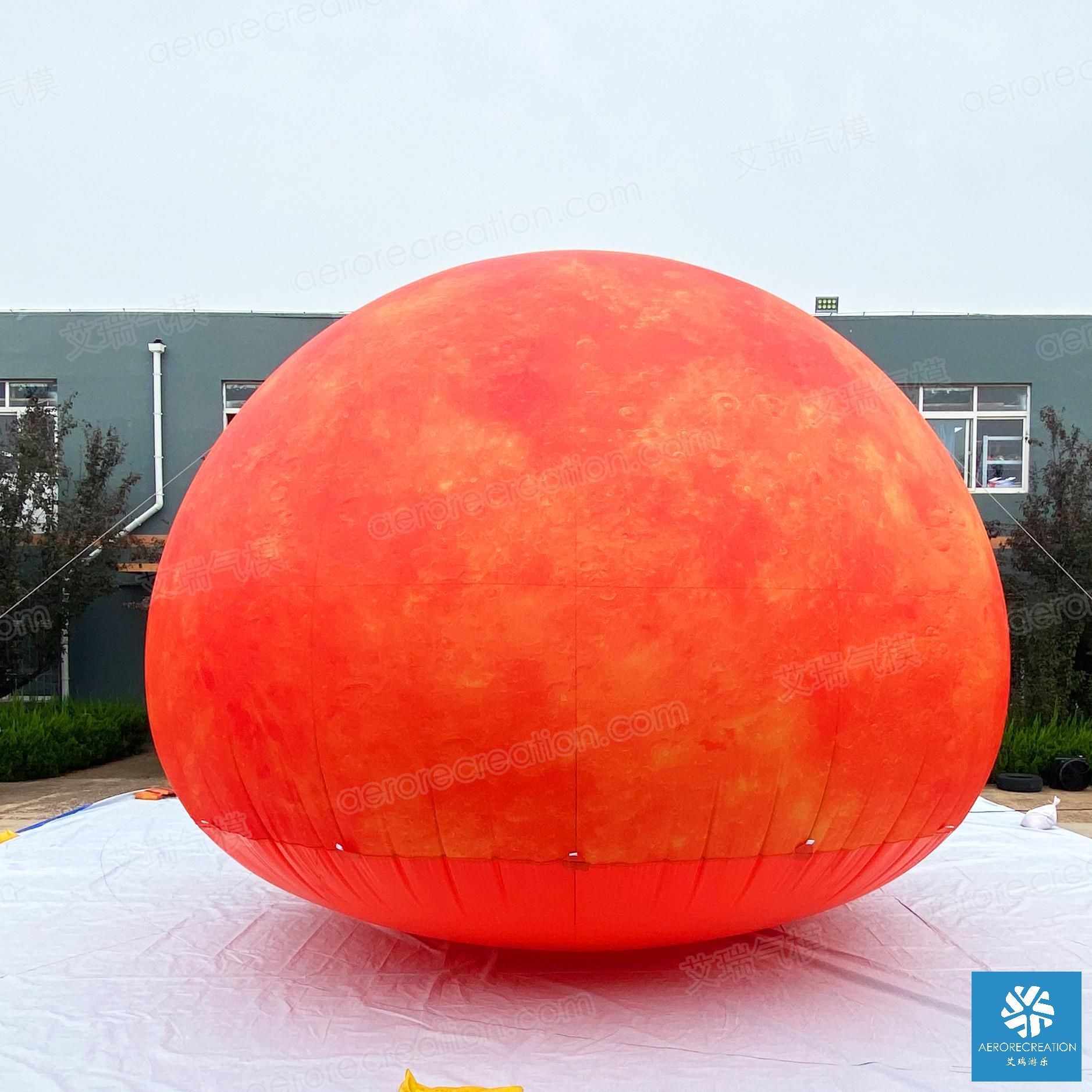 【厂家直销  批量发货】宽6m 落地半月球彩色中秋气模发光美陈