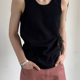 American Trendy Brand Pure Color Sports Vest Men's Summer Basic Fitness Casual Versatile Slim Sleeveless Vest Top