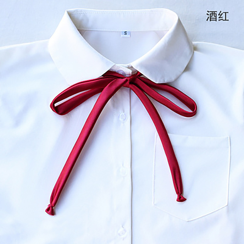 Uniforme japonés de campus satin extensión cinta corbata mariposa corbata cuerda multicolor P0085