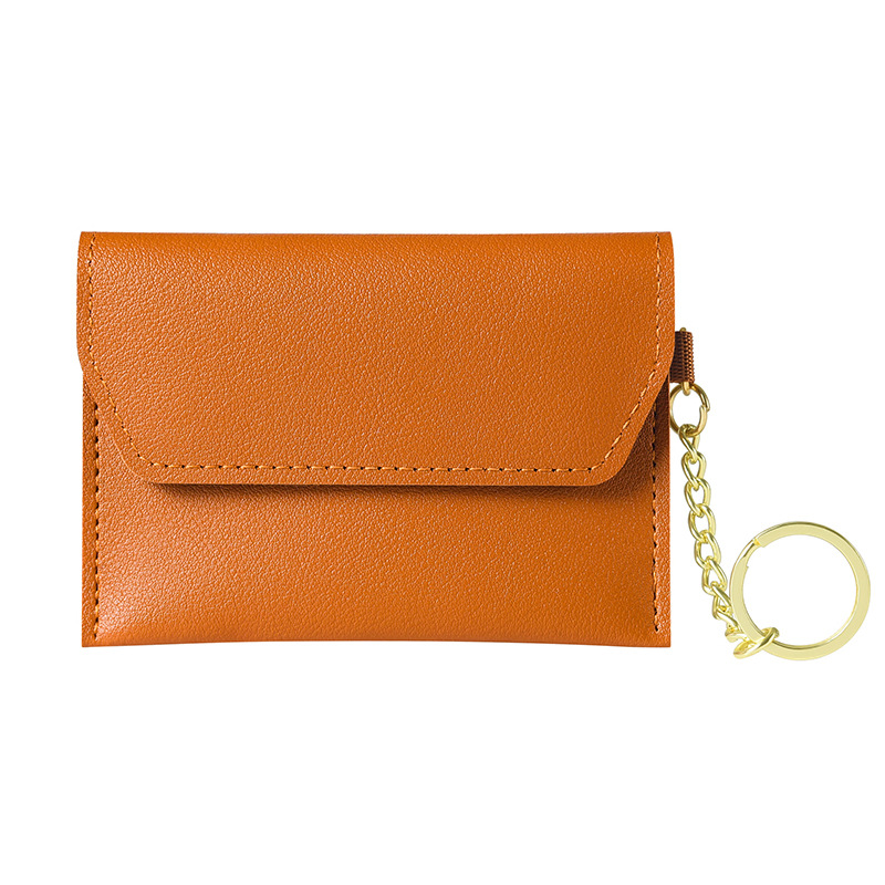 Titular de la tarjeta ultrafino de las mujeres pequeño mini llavero monedero integrado simple titular de la tarjeta de identificación titular de la tarjeta de visita multifuncional
