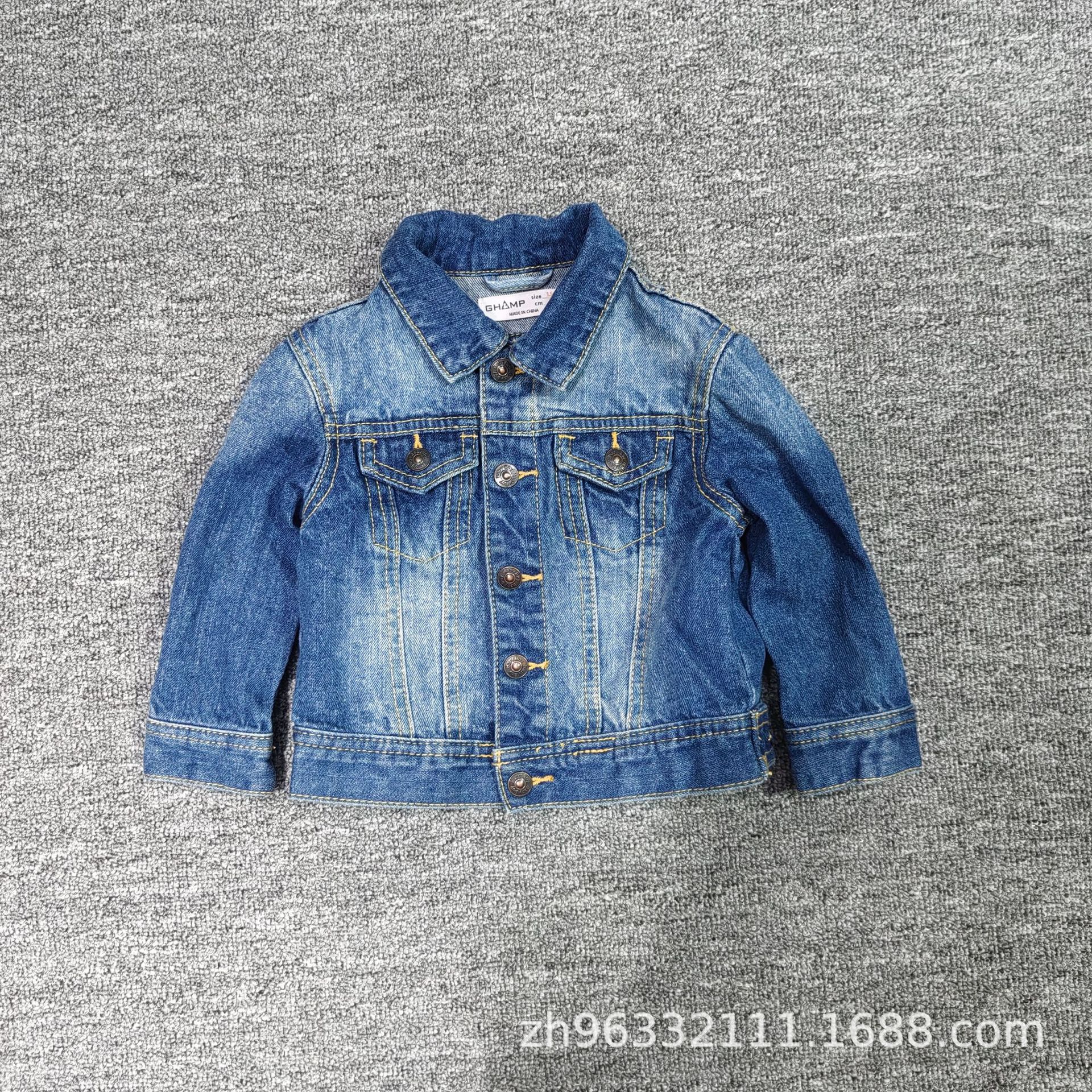 Children's denim elastic jacket, children's clothing