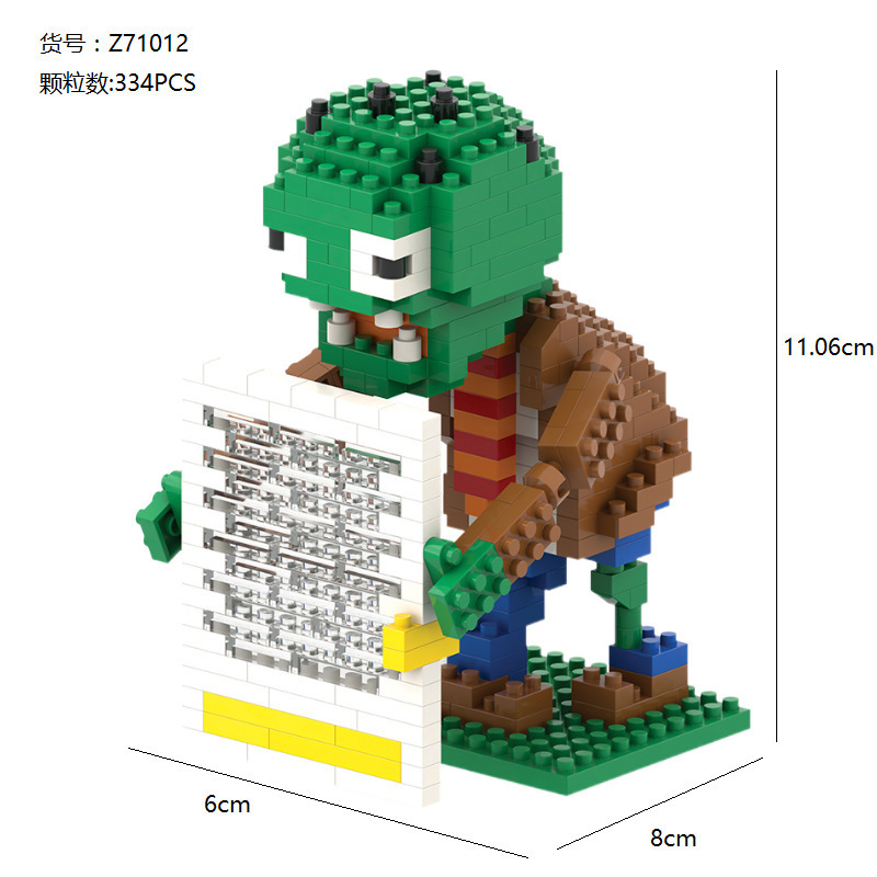Juguetes para niños compatibles con bloques de construcción de Lego Plants vs Zombies rompecabezas de micropartículas juguetes de costura bloques de construcción creativos