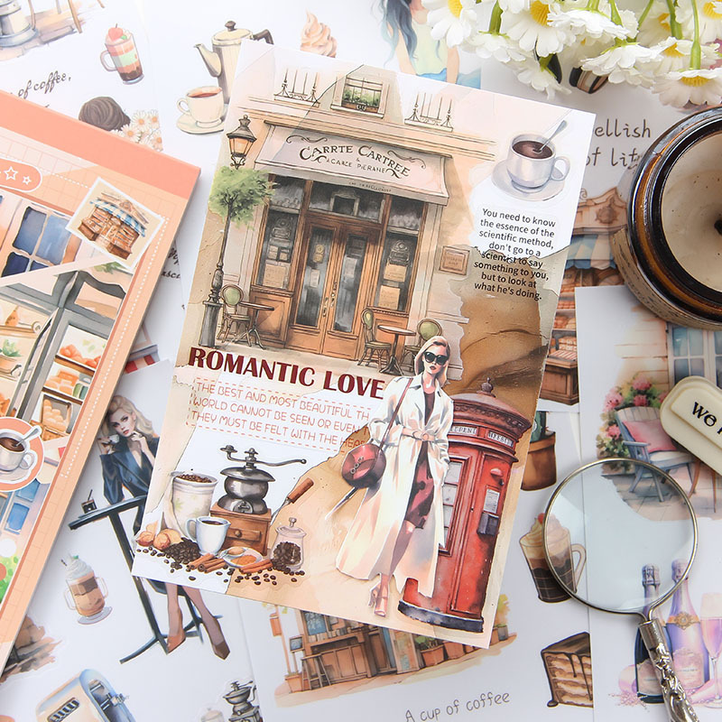 Memorias nebulosas pegatinas impermeables transparentes pegatinas de mascotas Bendiy cuaderno diario decoración pegatinas retro transfronterizas cuaderno manual