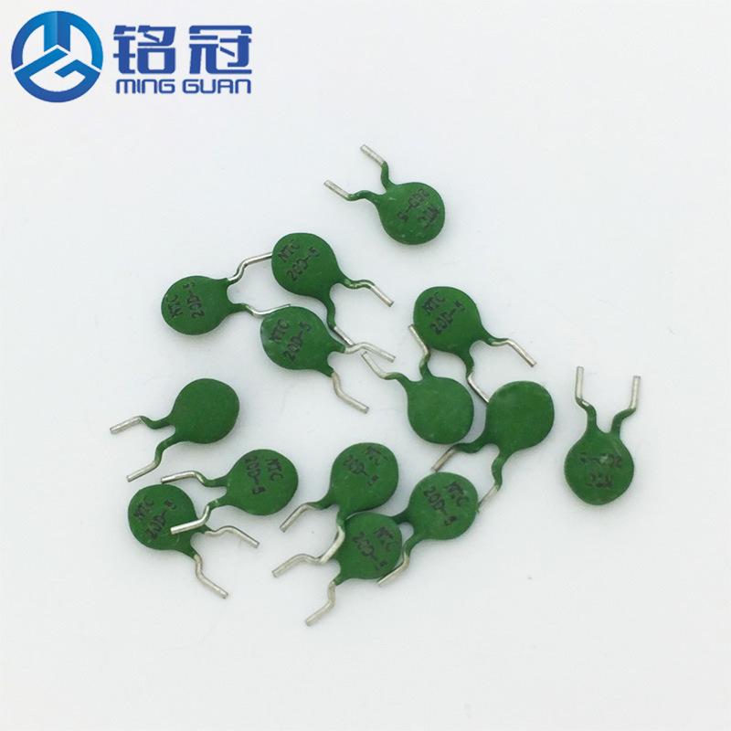 现货销售 NTC热敏电阻 20D-5 直径5MM 20R 耐高温绿色硅树脂 P5MM