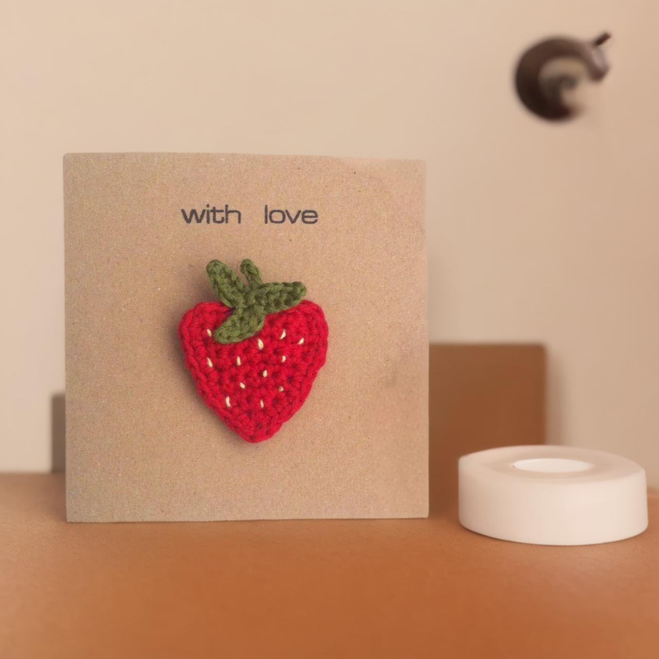 【완성된 축하 카드】빨간 딸기