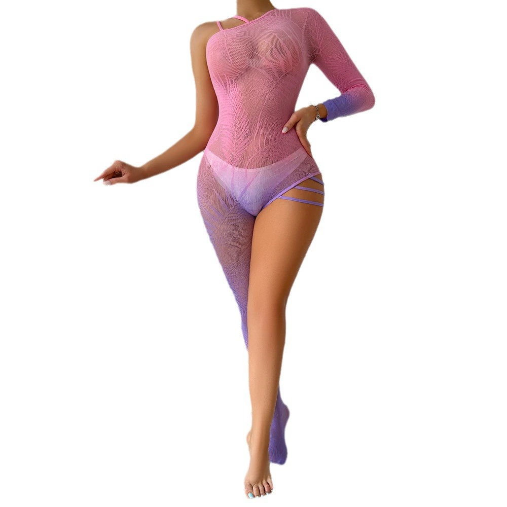 Women's Bodysuit European Style Gradient, Sheer Lace One‑Piece, Stretch Fit (Average Size)