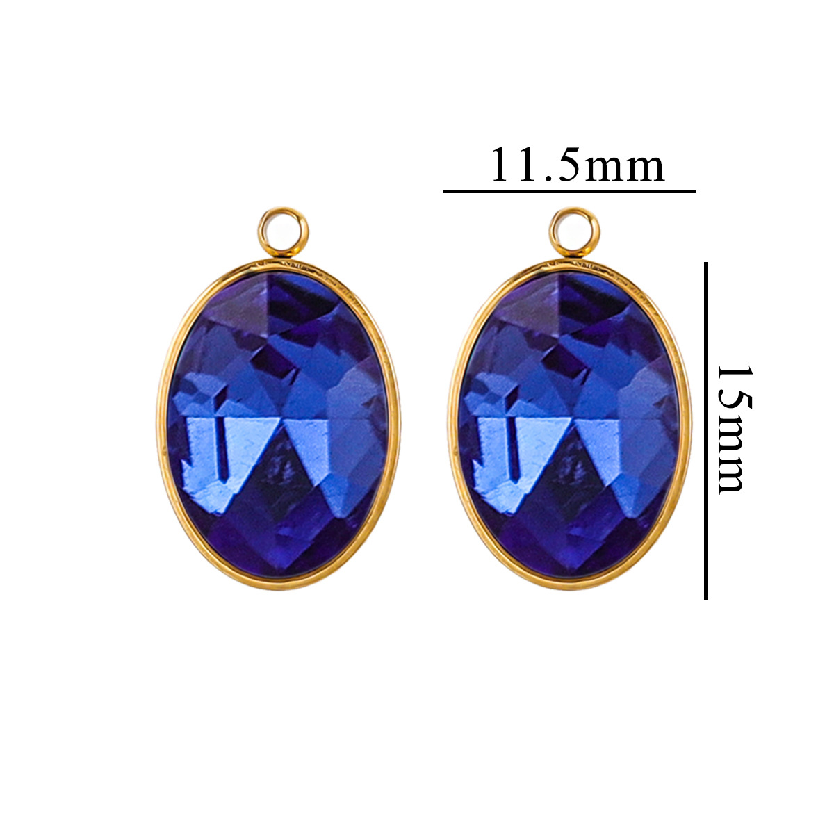 Joyas hechas a mano de bricolaje transfronterizas accesorios de acero inoxidable colgante collar de cristal ovalado pendiente colgante colgante