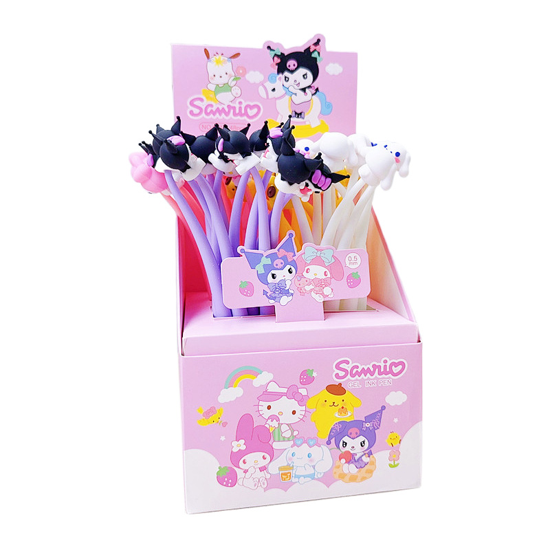 Cartoon Strawberry Bear Sanliou pegamento suave rocker música bolígrafo neutro estudiantes rocker bolígrafo de escritura a base de agua lindos bolígrafos de firma