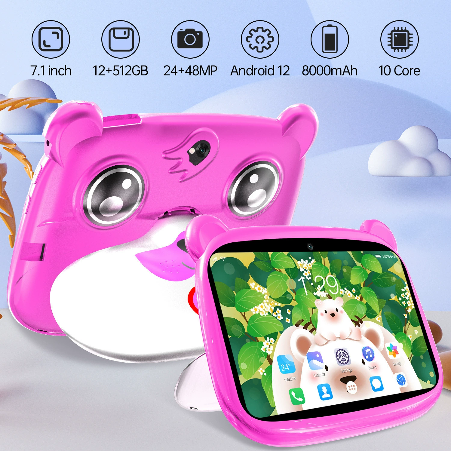 Игрушка, планшет, ноутбук, обучение, 2 в 1, 7 дюймов
