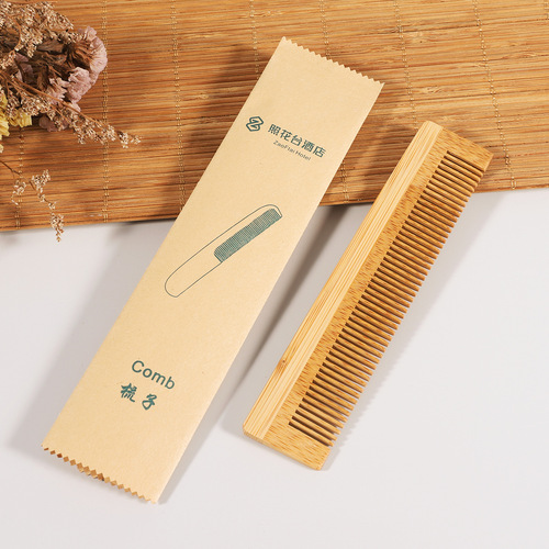 一次性竹牙刷纸袋可生物降解包装 酒店洗漱套装厂家批发