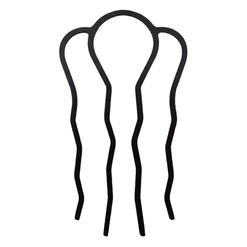 Updo artefacto cabeza de bola insertar peine elegante simple todo partido peine de pelo perezoso Internet celebridad mismo estilo horquilla de cuatro dientes para las mujeres