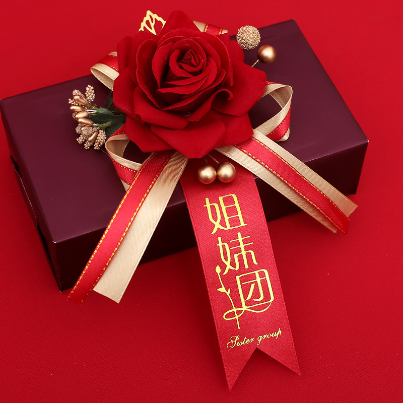 Boda ramillete familia boda dama de honor suministros novio novia creativo conjunto completo no flor dama simulación placket