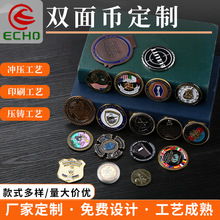 纪念币定制锌合金镀金银各类金属订制金币银币纪念章定做限量