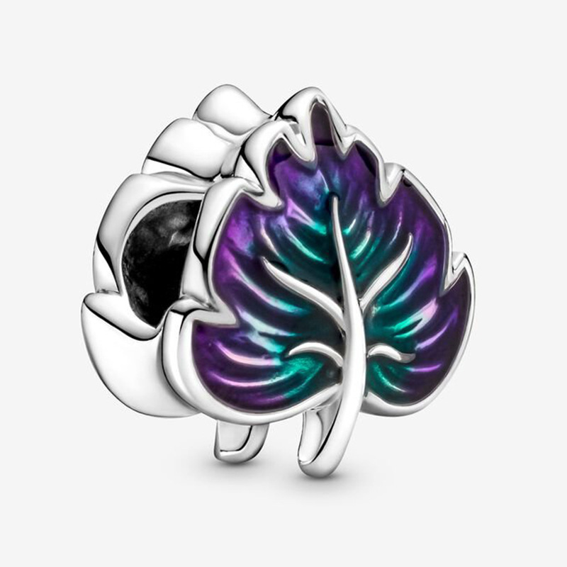 紫绿相间树叶串饰