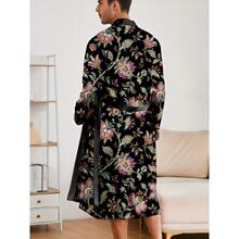 F 16314 Silk Robe Men Long Sleeve Pajamas ��˿˯��