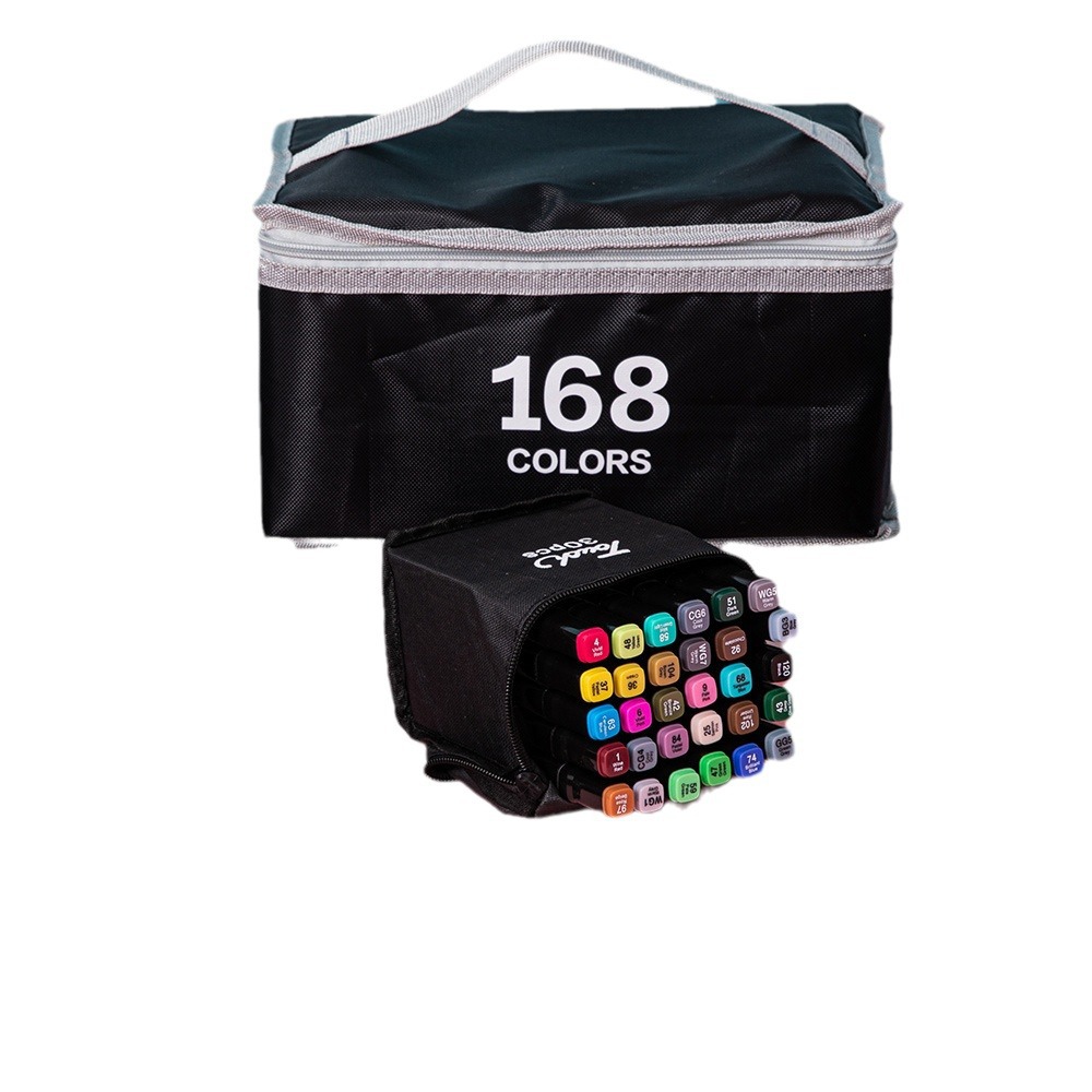 Touch a base de aceite juego de rotulador de acuarela profesional de dos cabezas para estudiantes 36/24/48/60/80/168 colores