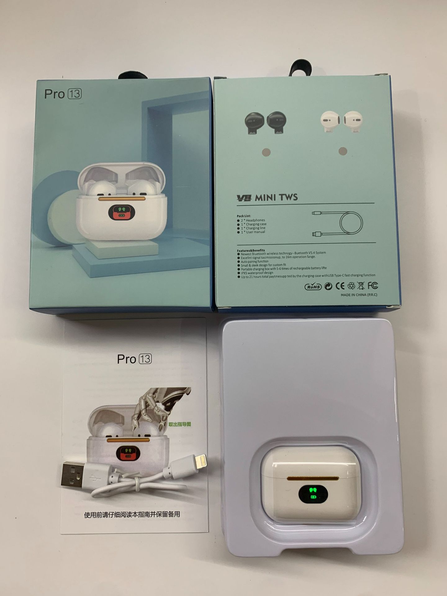 Nuevos auriculares inalámbricos Bluetooth originales PRO6PLUS de quinta generación 8S pro5s tws mini deportivos con cancelación de ruido