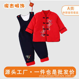 婴幼儿棉服套装冬装宝宝保暖加厚儿童棉衣棉裤秋冬分体夹棉衣服