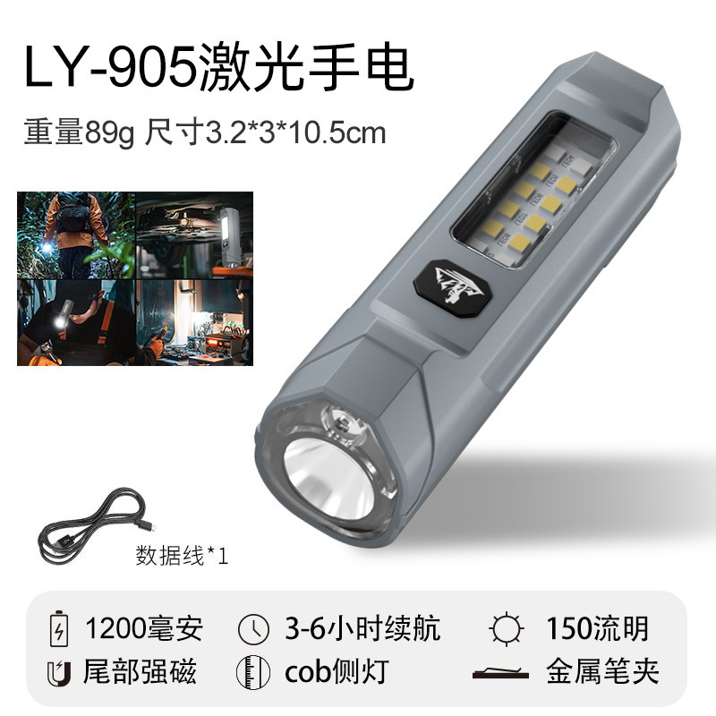 新しい赤外線長距離懐中電灯は磁気吸引可能、ペンクリップ、テールマグネット懐中電灯、屋外ポータブルミニ懐中電灯|undefined