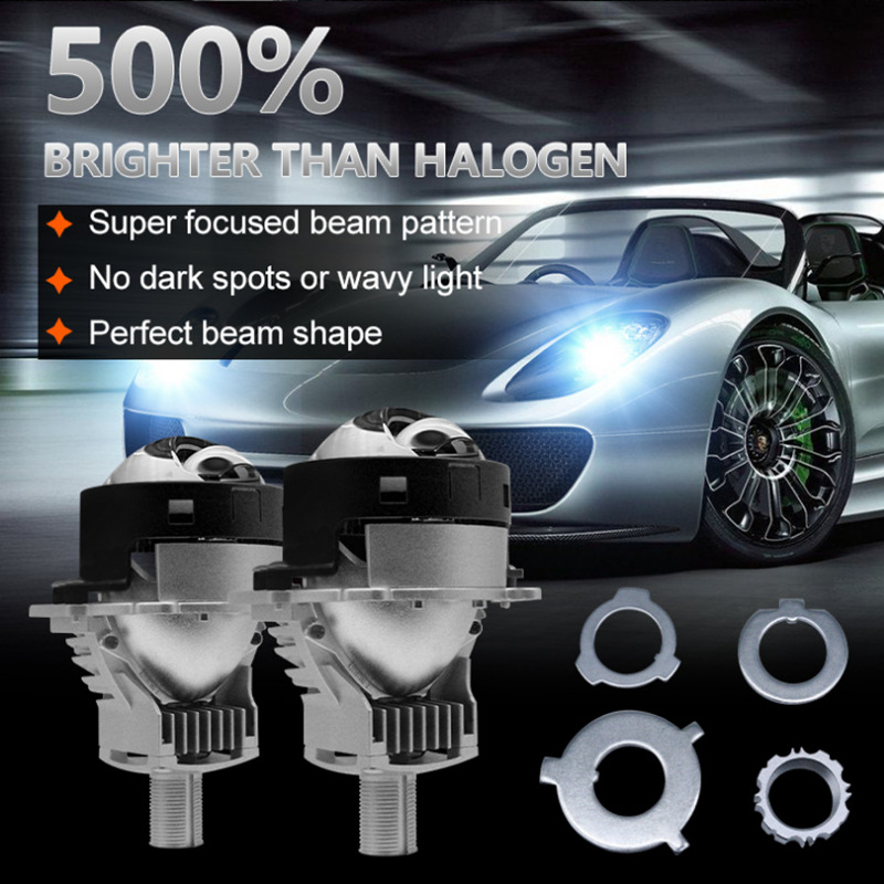 alta potencia doble lámpara P70 lente alta luz alta y baja luz integrada faro LED de automóvil