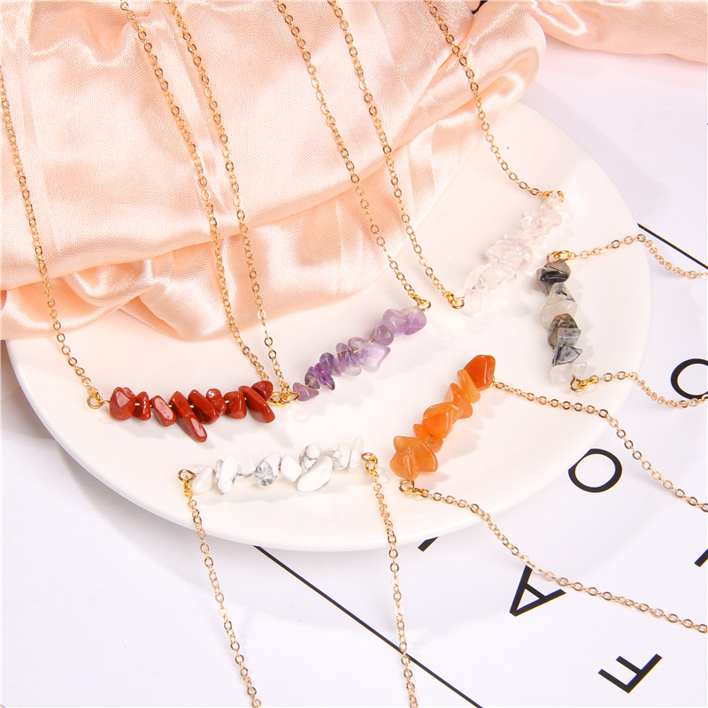 Vacation Irregular Alloy Natural Stone Necklace 1 Piece display picture 1