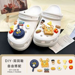 Cave shoes buckle cartoon cat and pan red book with detachable buckle diy upper decoration accessories